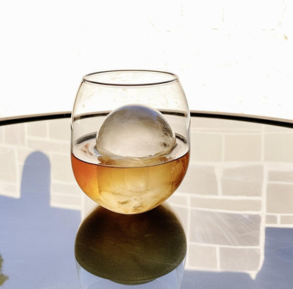 Ice Ball Maker Mold - Durable & Flexible, No Plastic, Large Spheres for Chill-To-Perfection Drinks, Easy Release Ball Ice Cube Mold, Reusable, Eco-Friendly Whiskey Ice Ball Maker