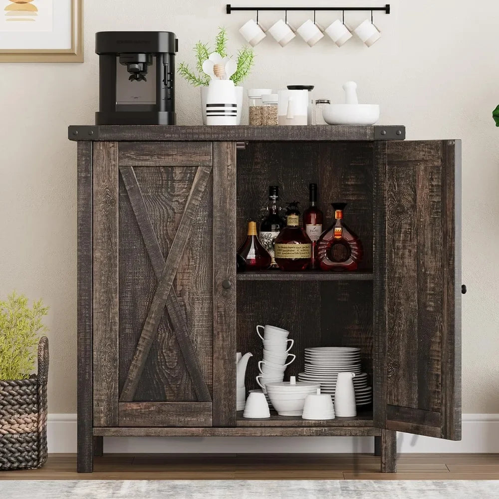 Buffet Cabinet Farmhouse Storage Cabinet with Doors and Shelves, Buffets and Sideboards Entryway Cabinet with Storage Accent