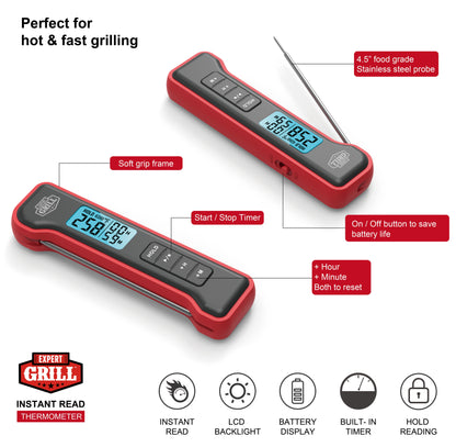 ABS Pocket Digital Instant Read Meat Grilling Thermometer